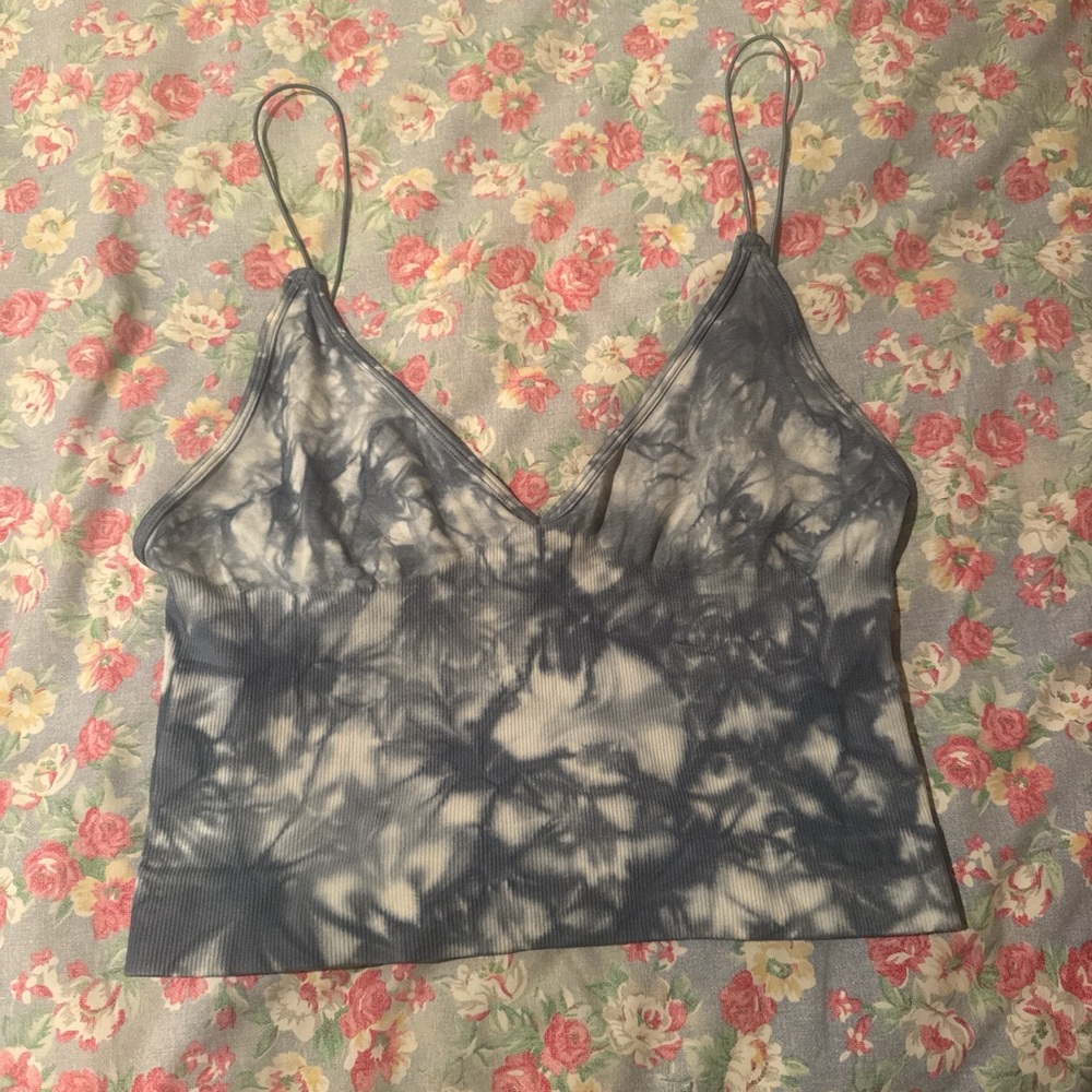 Tie-Dye Spaghetti Free People Strap Top Size XS/S